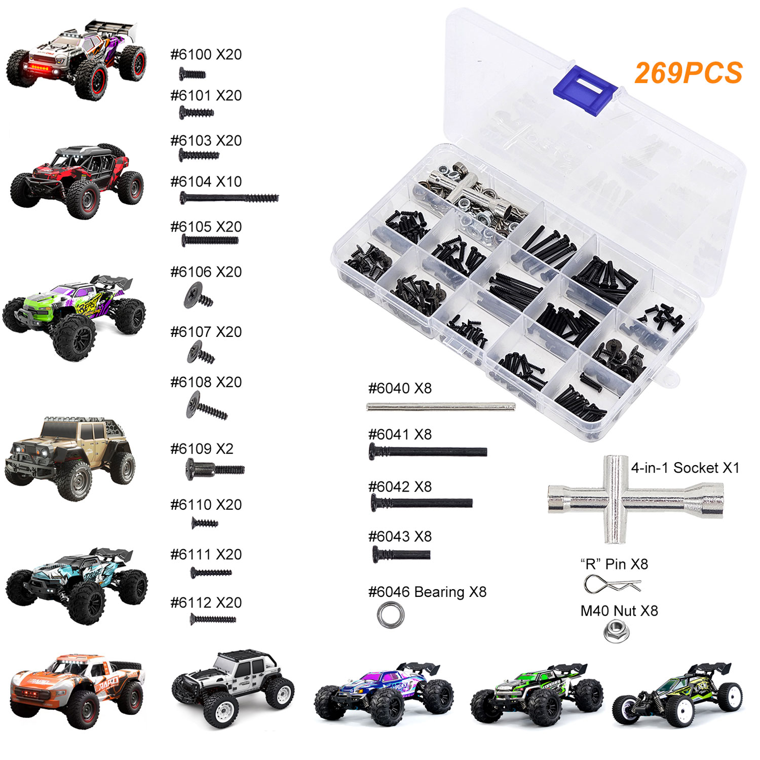 SCY 269-Piece RC Car Tool Kit  - đánh giá và giá Rc Hobby Nut